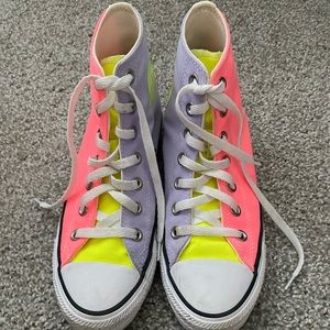 Multi color converse sneakers